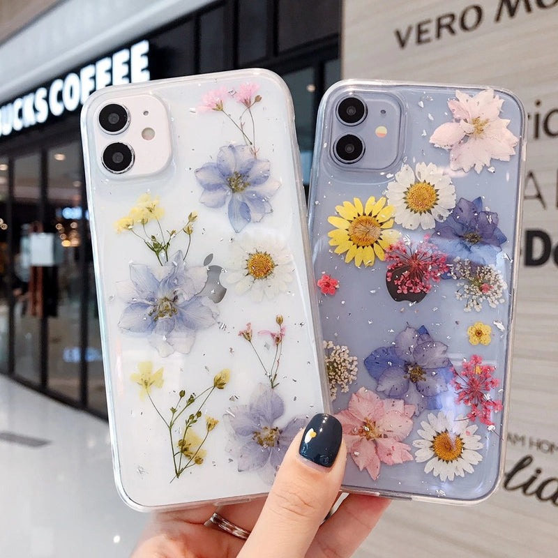 Real Dried Flower Mobile Phone Case