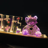 Night Light Immortal Flower Crystal Clear Resin